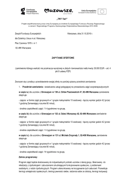 Zapytanie ofertowe - Urząd Dzielnicy Ursus