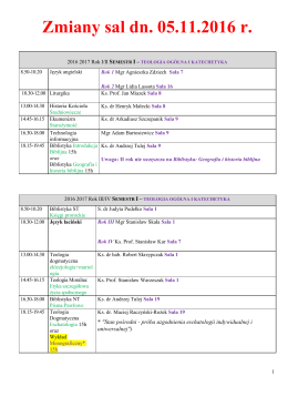 Plan wykładów CIBnS II 05 11 2016