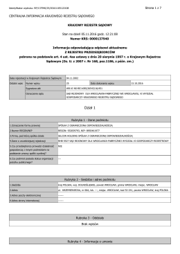 wyciąg z KRS