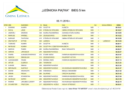 &bdquo;LEŚNICKA PIĄTKA&rdquo; BIEG 5 km