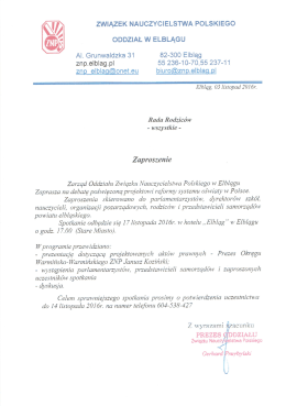 ZNP- zaproszenie
