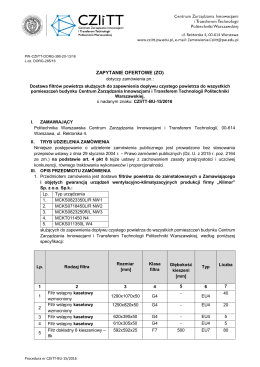 zapytanie ofertowe (zo) - Dział Zamówień Publicznych