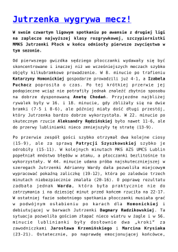 Jutrzenka wygrywa mecz!