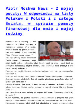 Piotr Moskwa: Komunikat ws. ewentualnego zawieszenia