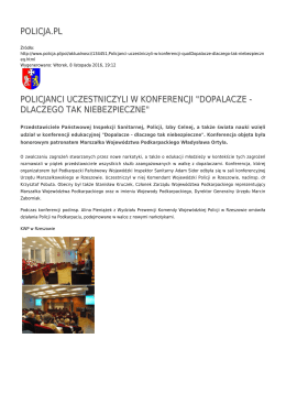 policja.pl policjanci uczestniczyli w konferencji "dopalacze