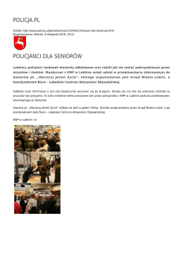 POLICJA.PL POLICJANCI DLA SENIORÓW