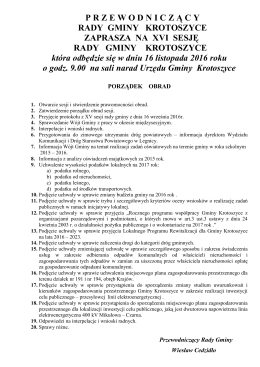 XVI Sesja Rady Gminy Krotoszyce (format PDF)