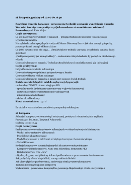 18 listopada, godziny od 10.00 do 16.30 Powt&oacute;rne