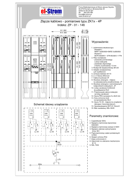 Złącze kablowo - pomiarowe typu ZK1x - 4P - EL