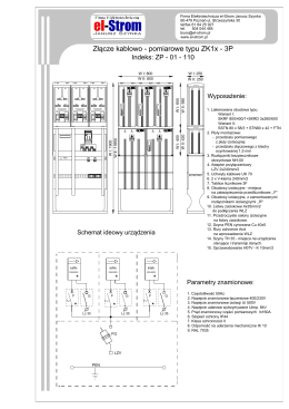 Złącze kablowo - pomiarowe typu ZK1x - 3P - EL