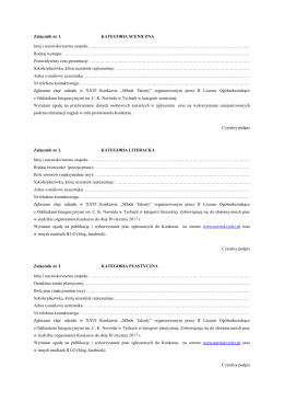 załącznik do regulaminu