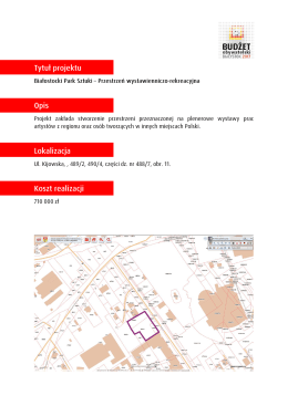 Page 1 ---- - - - - - - |- ---- |- BUDŻET obywatelski BIAŁYSTOK 2017