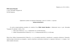 Pabianice, dn. 03.11.2016 r. PPHU Jakub Wendler ul. gen