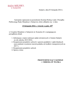 Posiedzenie Komisji Rolnej