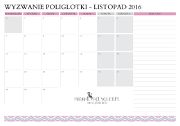 wyzwanie poliglotki - listopad 2016
