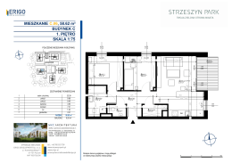 MIESZKANIE C.06 Pđ BUDYNEK C 3,ĉ752 SKALA 1:75