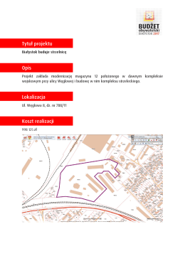 Page 1 BUDZEI obywatelski BIAŁYSTOK 2017 Tytuł projektu