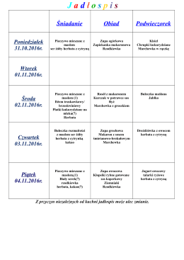 Zobacz nasz jadłospis