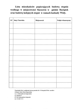 Lista poparcia