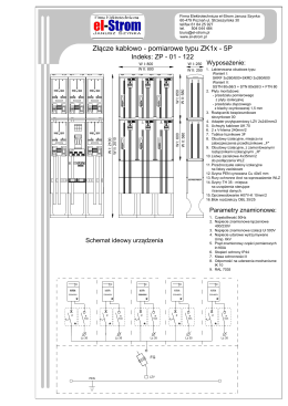 Złącze kablowo - pomiarowe typu ZK1x - 5P - EL