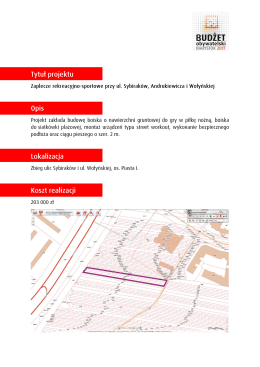 Page 1 BUDŽET obywatelski BIAŁYSTOK 2017 Tytuł projektu