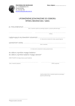 wyniku badania eeg / qeeg