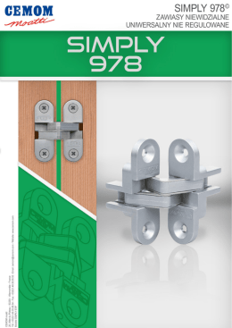 Page 1 GEMIOM SΙΜΡΙ Υ9789 ZAWIASY NIEWIDZIALNE ുഗു്