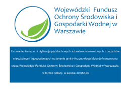 Wojewódzki Fundusz Ochrony Środowiska i