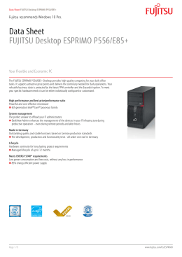 Data Sheet FUJITSU Desktop ESPRIMO P556/E85+