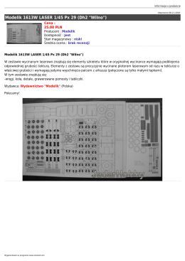 Modelik 1613W LASER 1/45 Px 29 (Dh2 "Wilno")