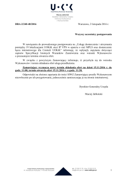 DBA-2/240-48/2016 Warszawa, 2 listopada 2016 r