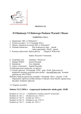 II Eliminacje VI Halowego Pucharu Warmii i Mazur