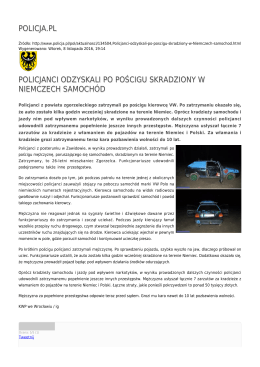 policja.pl policjanci odzyskali po pościgu skradziony w niemczech