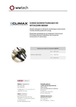 climax głowice planujące do wytaczarki bb5000