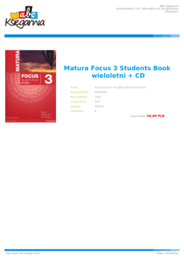 Matura Focus 3 Students Book wieloletni + CD