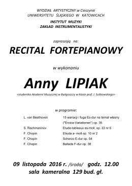 WYDZIAŁ ARTYSTYCZNY w Cieszynie