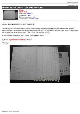 Modelik 1610W LASER 1/200 SMS GRAUDENZ