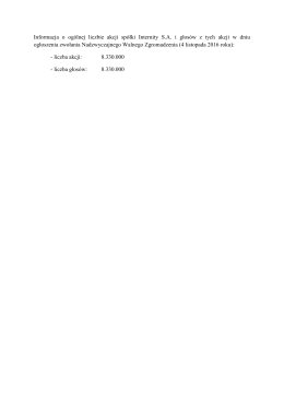 Informacja o liczbie akcji w obrocie_20161130