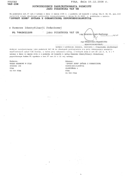 Page 1 POLTAX PIŁA, dnia 15. 12. 2008 r. VAT&ndash;5UE