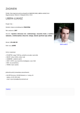 Generuj PDF - Zaginieni