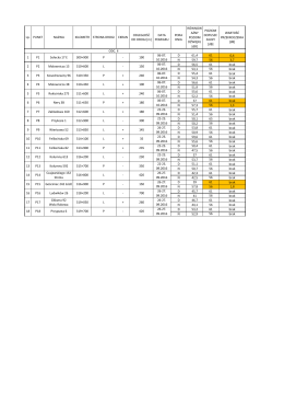 Lp. PUNKT NAZWA KILOMETR STRONA DROGI EKRAN