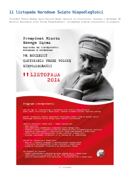 11 listopada Narodowe Święto Niepodległości
