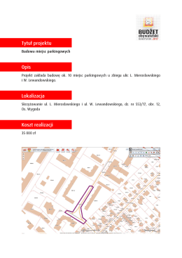 Page 1 BUDŻET obywatelski BIAŁYSTOK 2017 Tytuł projektu