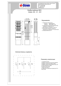 Szafka kablowa SK3 - EL-STROM Firma elektrotechniczna