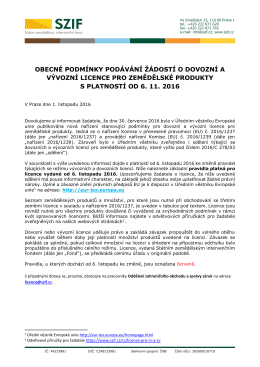 Obecn&aacute; př&iacute;ručka pro žadatele o licence