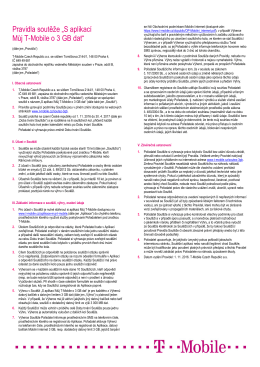 Pravidla soutěže &bdquo;S aplikac&iacute; Můj T