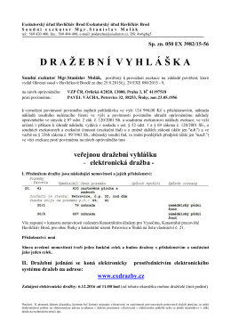 Dražebn&iacute; vyhl&aacute;&scaron;ka 76758/N