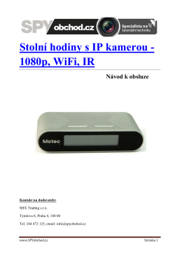 Navod k obsluze - Stolni hodiny s IP kamerou