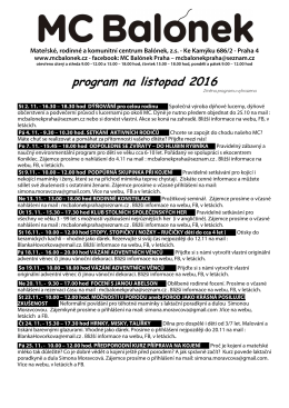 program na listopad 2016