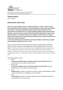 Tiskov&aacute; zpr&aacute;va - Oblastn&iacute; muzeum v Litoměřic&iacute;ch